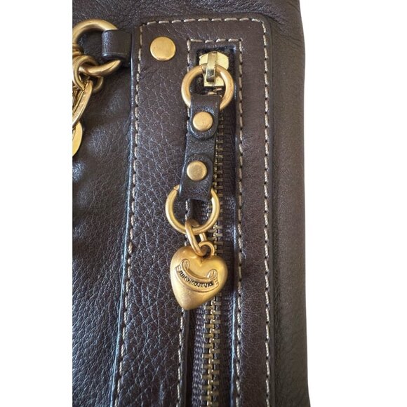 Juicy Couture Brown Leather Charm Wristlet Purse - Picture 8 of 15
